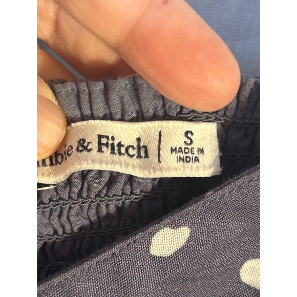 Abercrombie Fitch Gray White Speckled Button Front Mini Dress Size S Preppy Chic - Picture 3 of 7